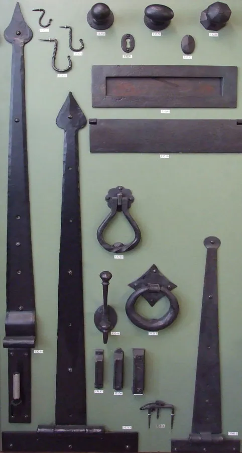 Black iron door hardware product