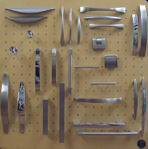 Chrome and brass door hardware product