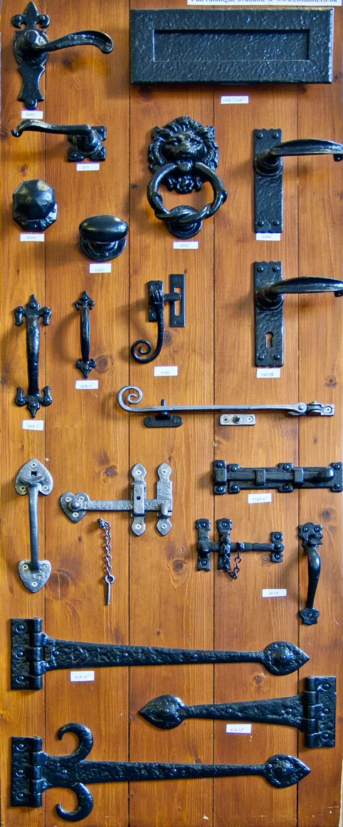 Black iron door hardware product